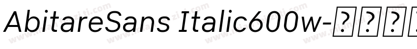 AbitareSans Italic600w字体转换